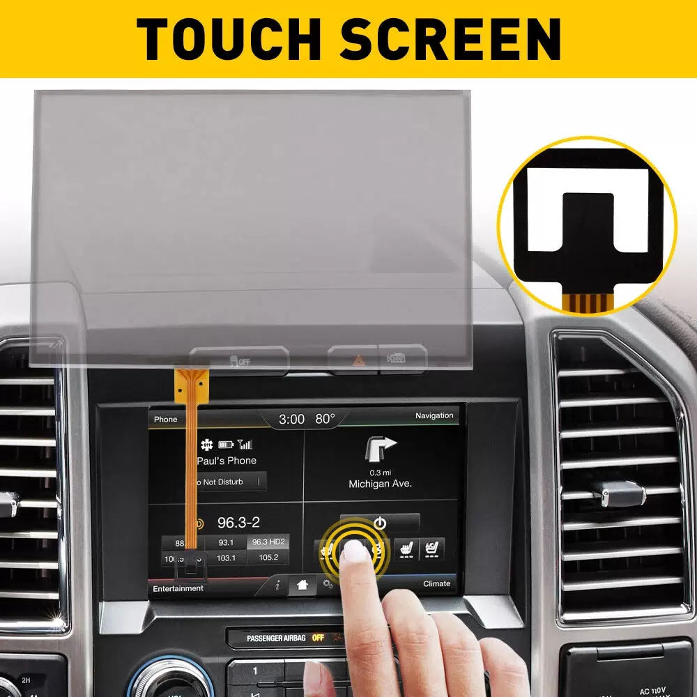For FORD Sync 2 REPLACEMENT TOUCH-SCREEN glass Digitizer 8" Radio navigation US 6B93BC-57 [1]
