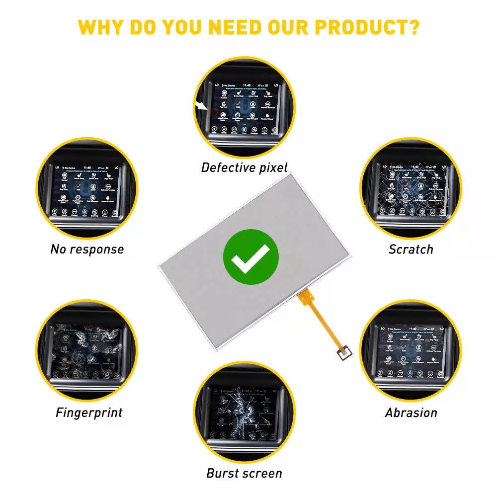For FORD Sync 2 REPLACEMENT TOUCH-SCREEN glass Digitizer 8" Radio navigation US 6B93BC-57 [6]