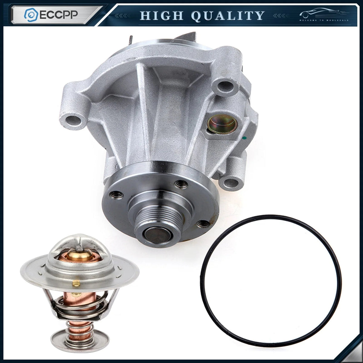 For Ford F-150 Expedition E-150 4.6L 5.4L 1997-2002 Water Pump Thermostat 6B93BC-57 [1]