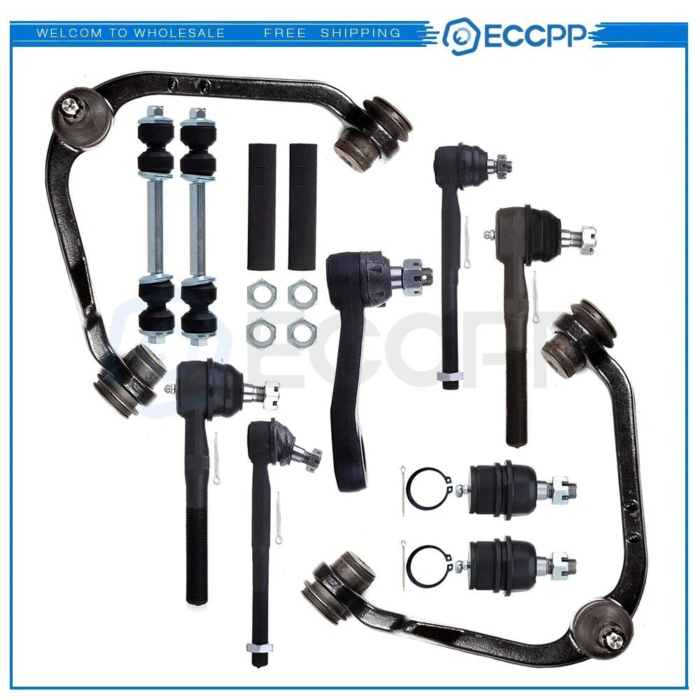 For Ford F-15 F-250 13x Front Upper Control Arms Tie Rods Ball Joints Pitman Arm KOEEP [1]