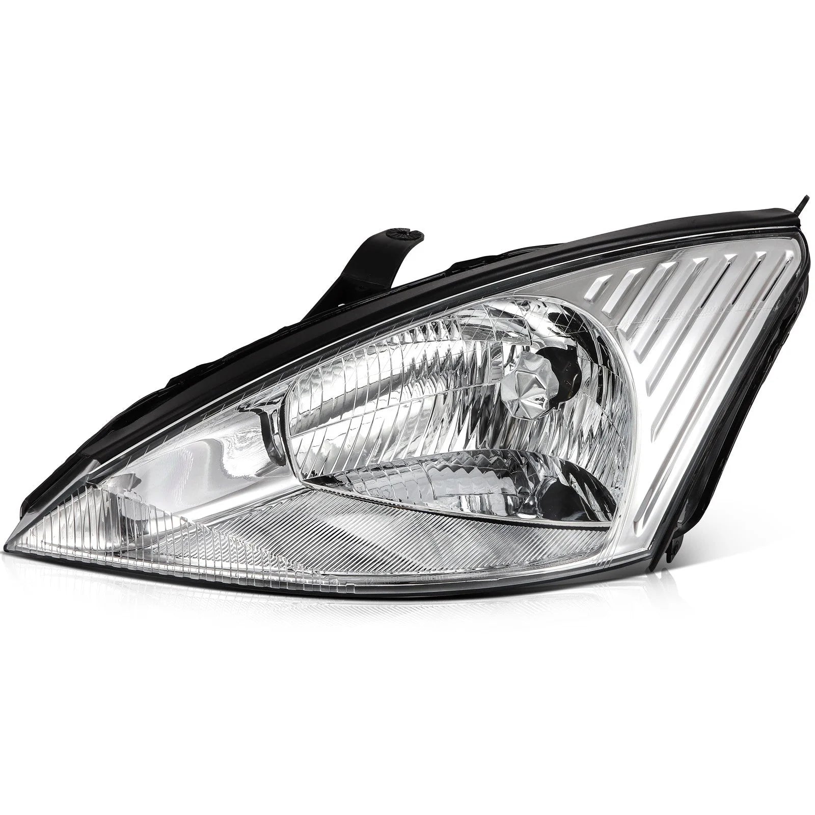 For Ford Focus 2004-2000 Headlight Assembly Chrome Housing Clear Lens Left+Right 6B93BC-57 [5]