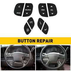 For GM Chevrolet Steering Wheel Buttons Switches Controls Blue LEDs 4x set 6B93BC-57 [1]