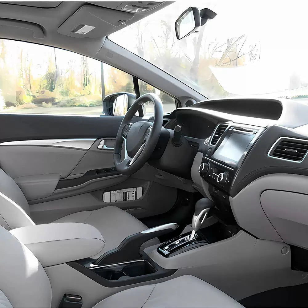 For Honda Civic 2012 2013 2014 Leather Console Center Lid Armrest Cover Gray EOA 6B93BC-57 [7]