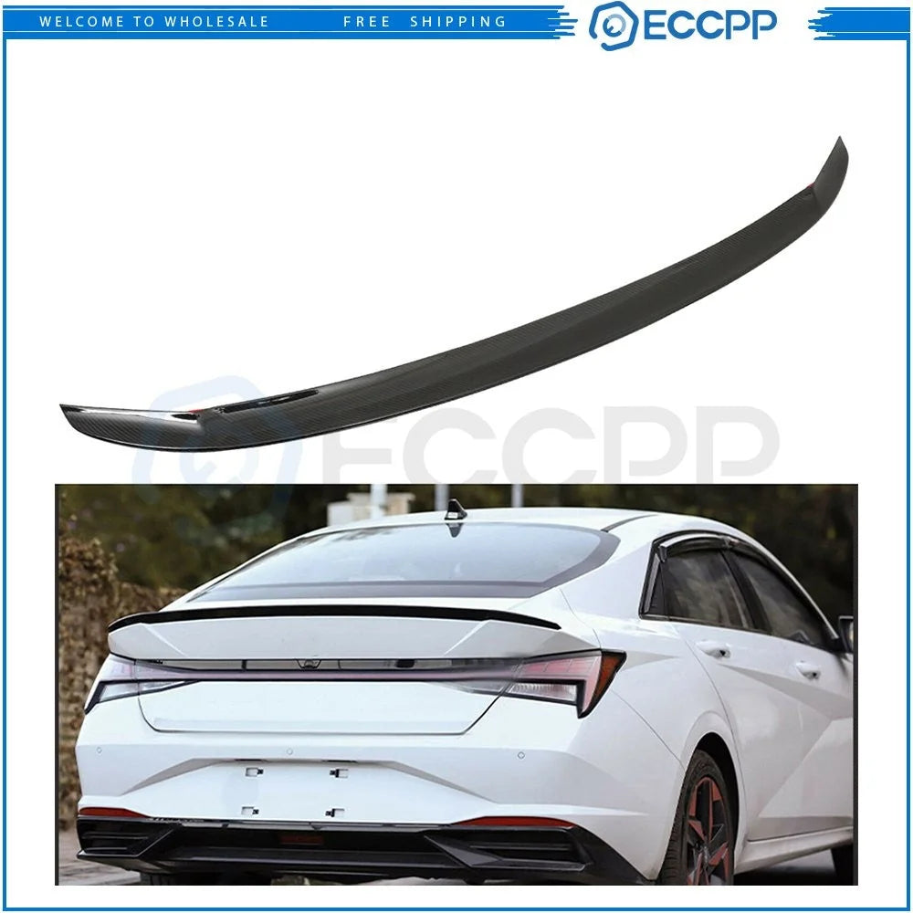 For Hyundai Elantra 2021-2022 FULL Carbon Fiber Rear Spoiler 6B93BC-57 [1]