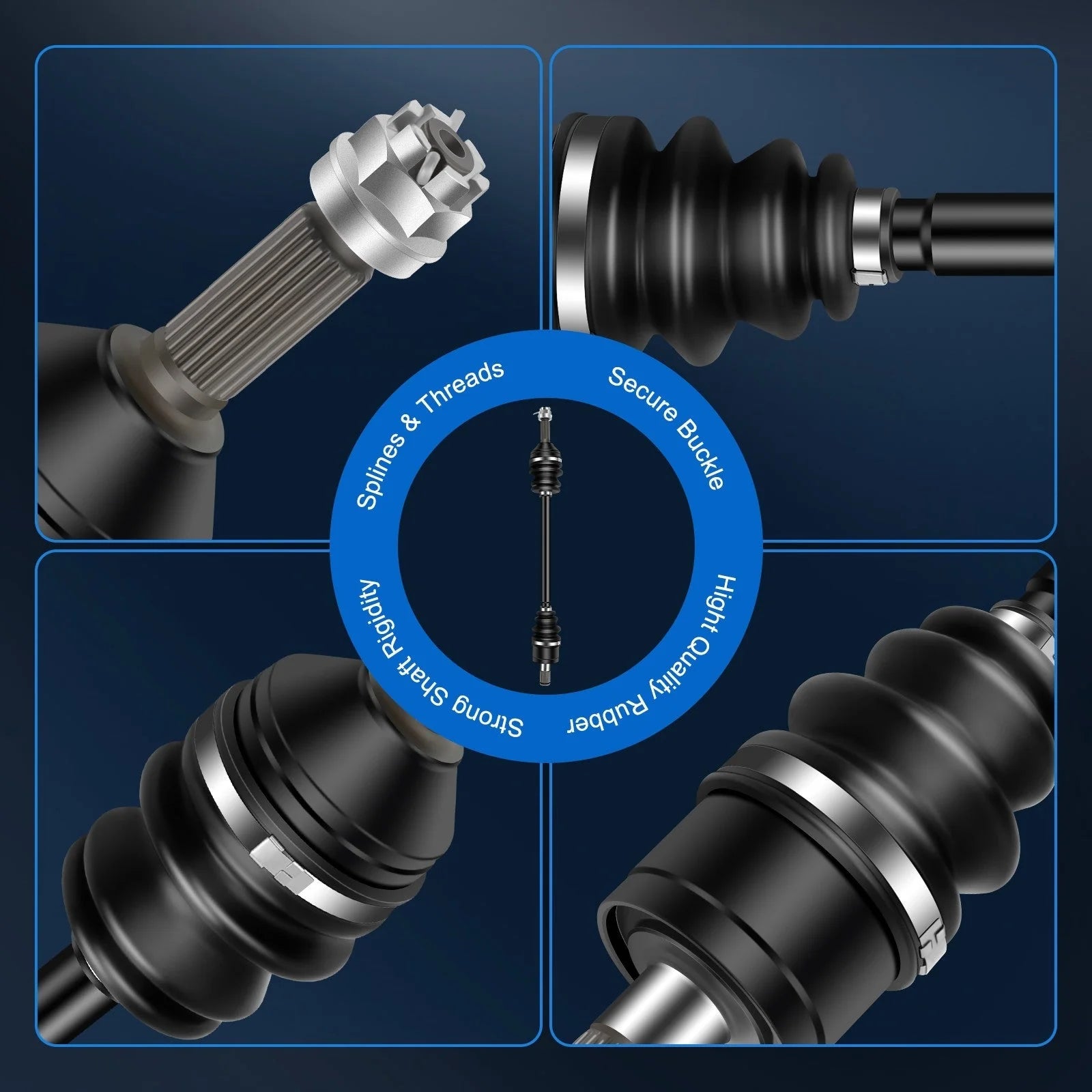 For Kawasaki Teryx 750 2008-2011 4x Front & Rear Complete CV Joint Axles KOEEP [3]