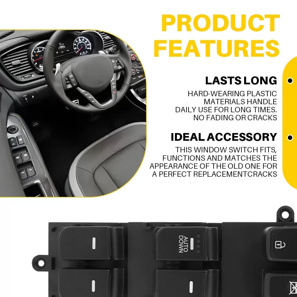 For Kia Optima 2011 2012 2013 Front Left Master Door Window Switch DWS1979 EOA 6B93BC-57 [8]