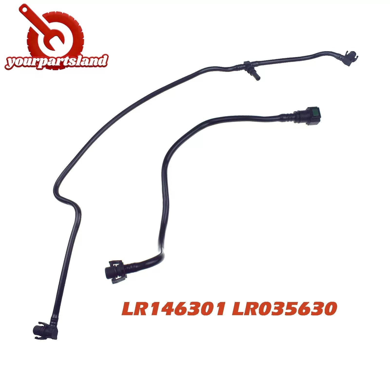 For Land Rover Range Rover Engine Reservoir Water Hose 2PCS LR035630 LR146301 6B93BC-57 [2]