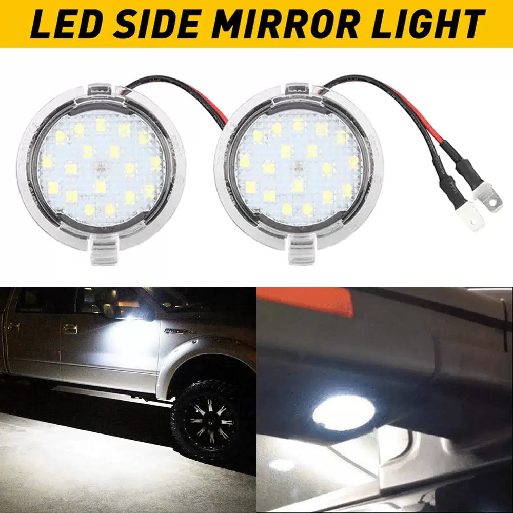 For Lincoln Navigator 07-2016 LED Side Rear View Mirror Puddle Light Bulbs 6000K 6B93BC-57 [1]