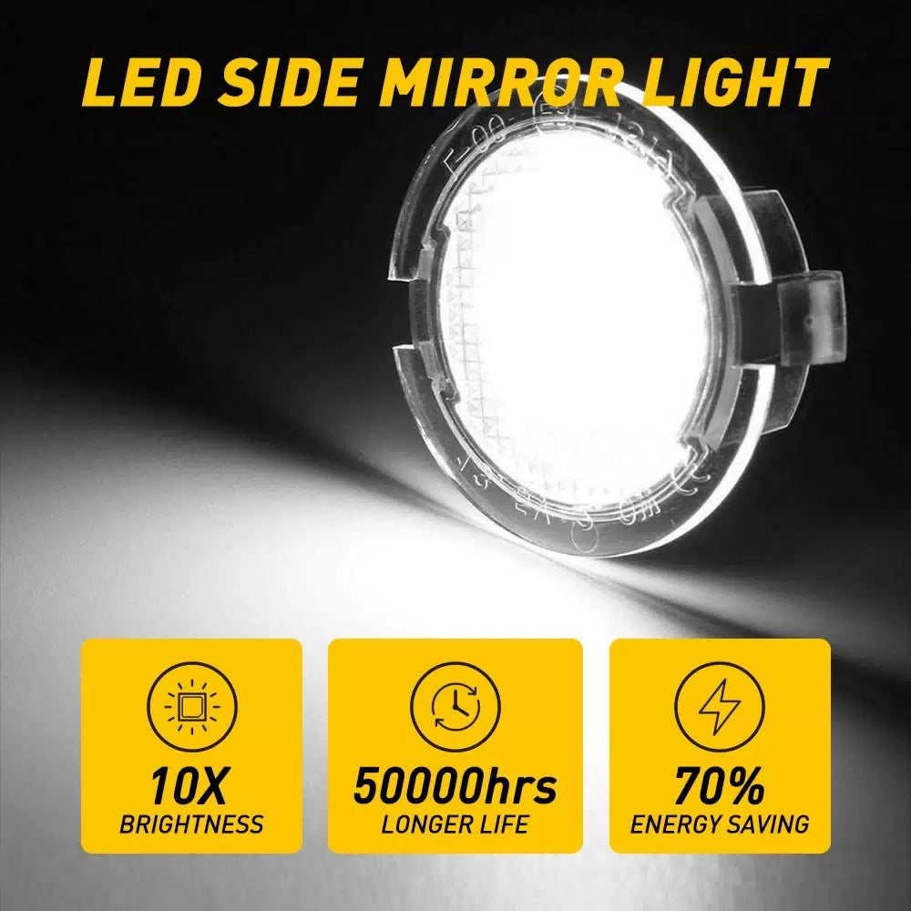 For Lincoln Navigator 07-2016 LED Side Rear View Mirror Puddle Light Bulbs 6000K 6B93BC-57 [4]