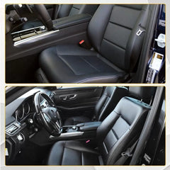 For Mercedes-Benz 2010-2014 E350 E550 Black Driver Bottom Leather Seat Cover EOA 6B93BC-57 [3]