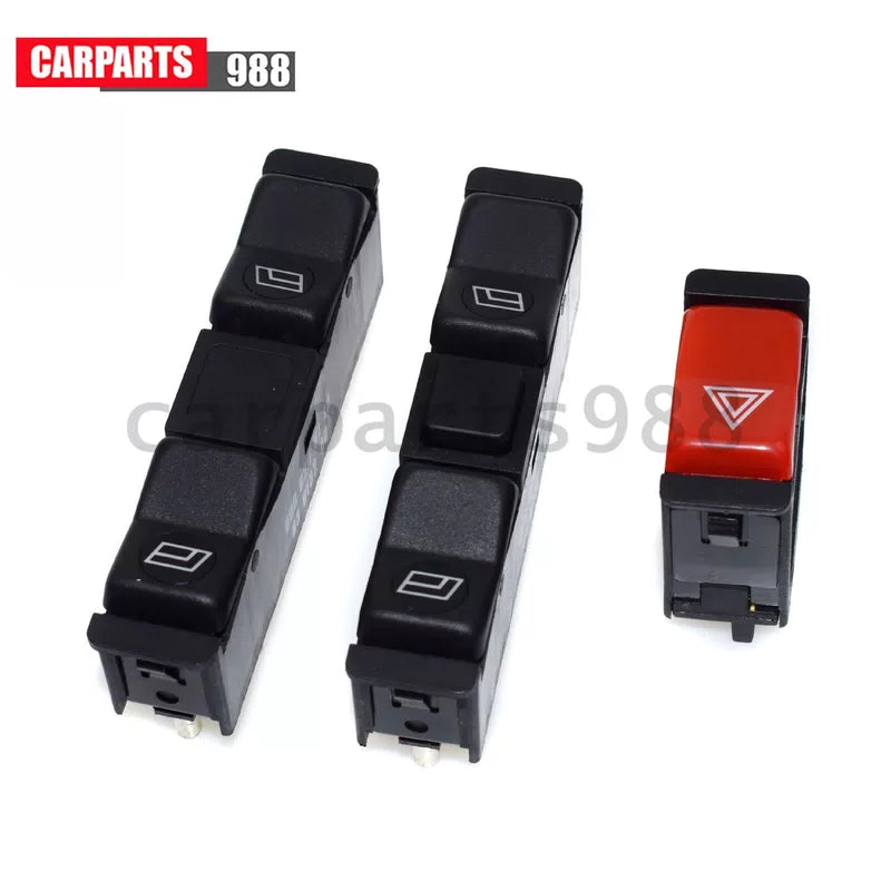 For Mercedes W123 W201 W126 Power Window Switch LH & RH + Emergency Light Switch 6B93BC-57 [1]
