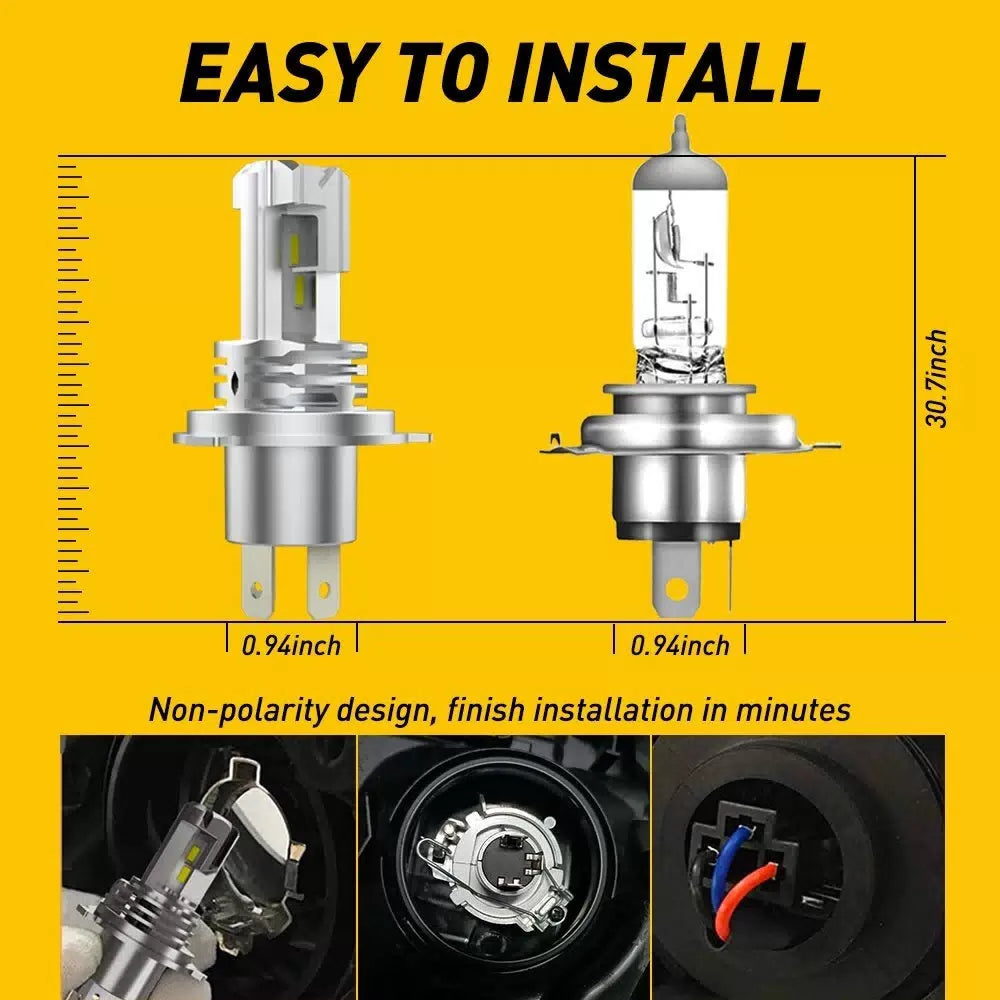 For Motorcycle H4 LED Hi/Lo Beam Front Light Bulb Super Bright Headlight M4 EOA 6B93BC-57 [2]