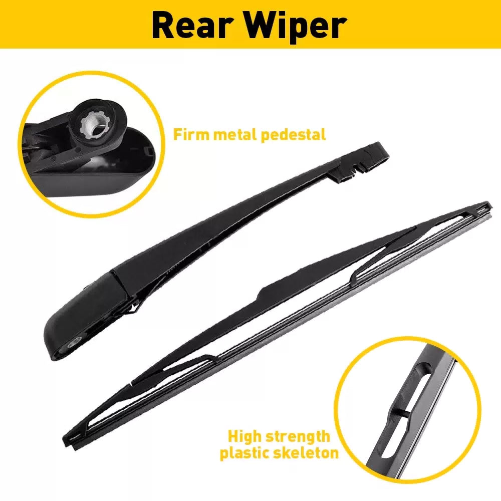 For Nissan Versa 2007-12 Hatchback Rear Windshield Back Wiper Arm Blade Set 6B93BC-57 [1]
