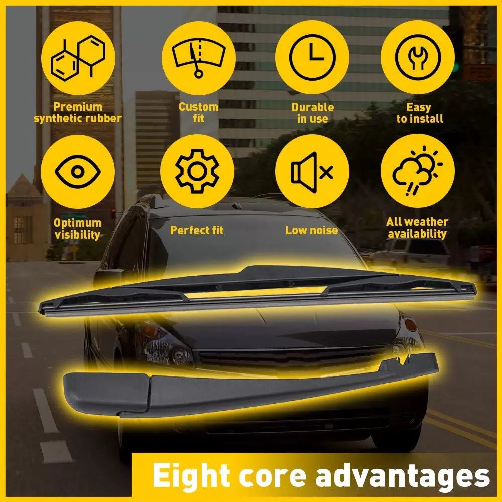 For Nissan Versa 2007-12 Hatchback Rear Windshield Back Wiper Arm Blade Set 6B93BC-57 [8]