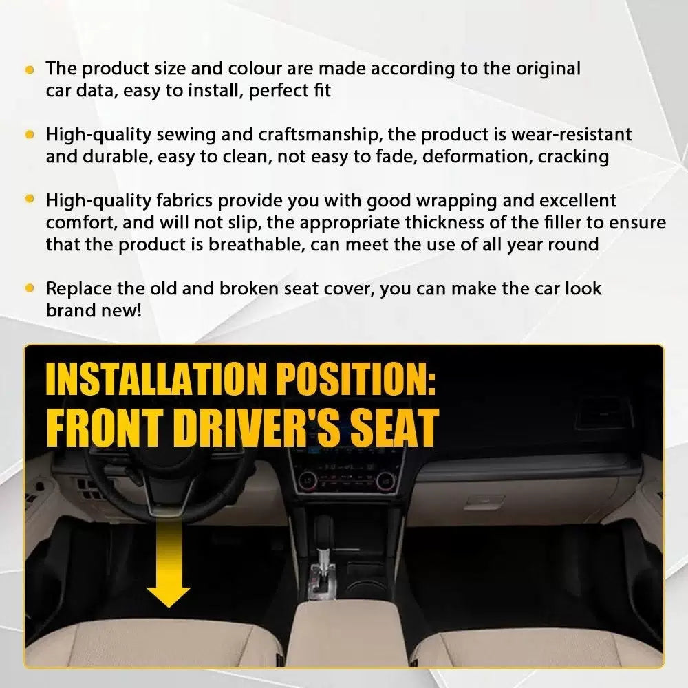 For Subaru Outback 2015-2017 Driver Perforated Leather Bottom Seat Cover Tan EA 6B93BC-57 [7]