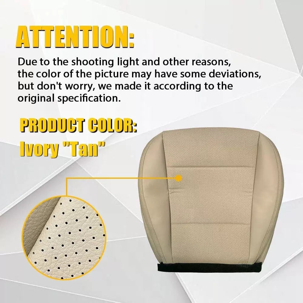 For Subaru Outback 2015-2017 Driver Perforated Leather Bottom Seat Cover Tan EA 6B93BC-57 [9]