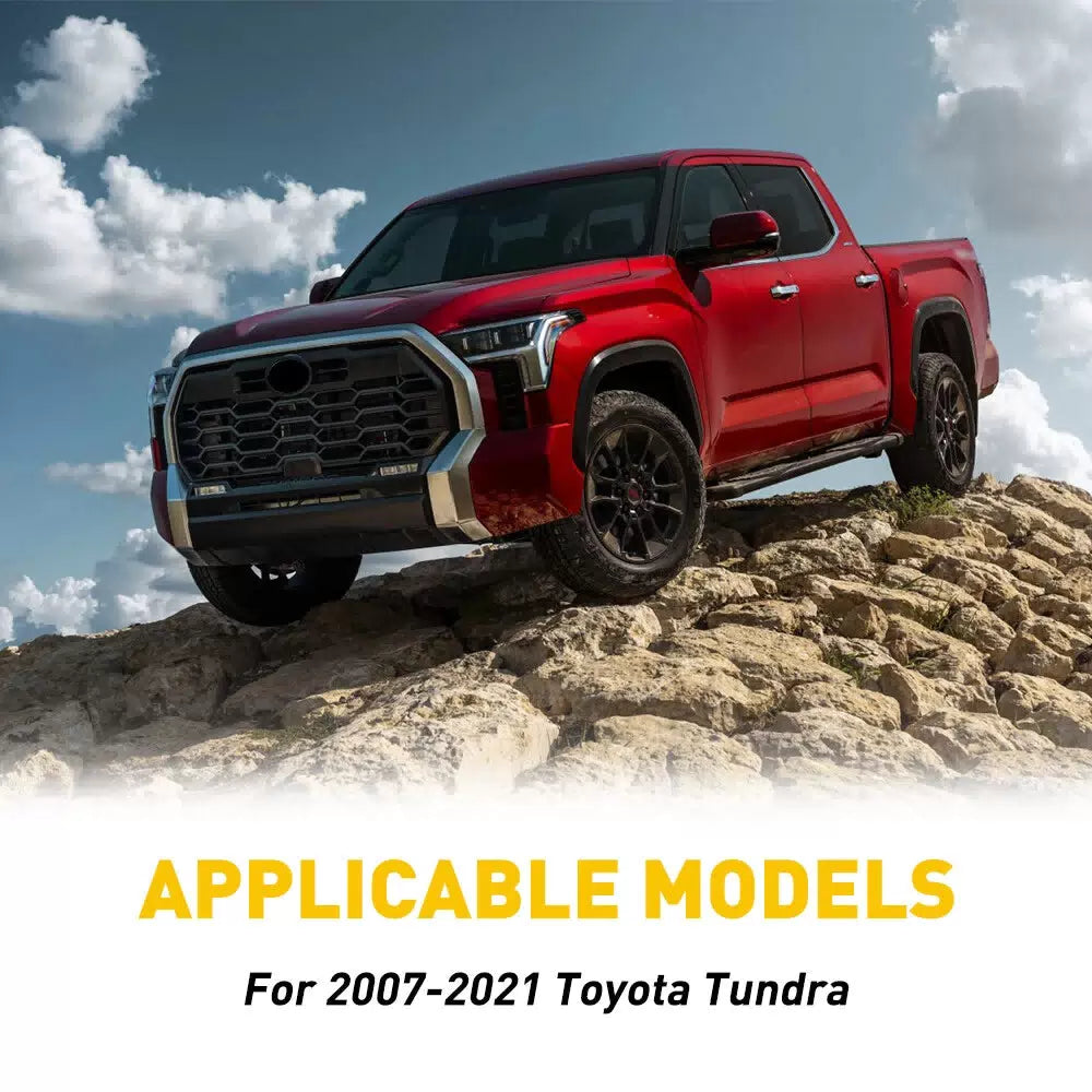 For TOYOTA Tundra Double Cab 2007-2021 Black Pillar Posts Door Window Cover EOA 6B93BC-57 [2]