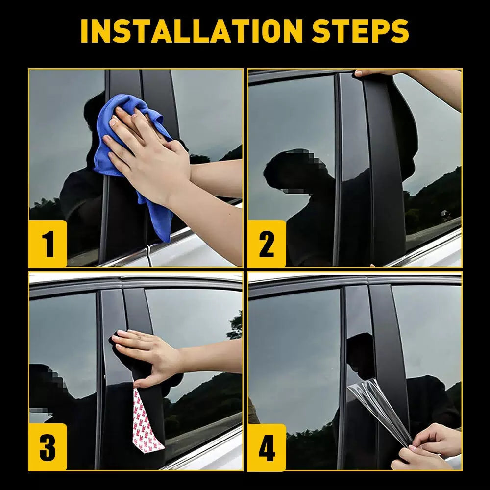 For TOYOTA Tundra Double Cab 2007-2021 Black Pillar Posts Door Window Cover EOA 6B93BC-57 [7]