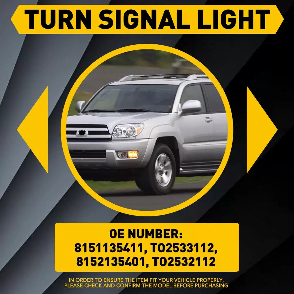 For Toyota 2003-2005 4Runner Front Bumper Turn Signal Lights DRL Lamps Assembly 6B93BC-57 [8]