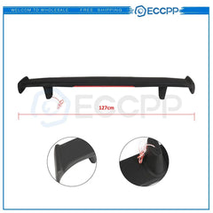 For Universal Fitment ABS Black Trunk Spoiler Deck Wing With 2 Posts & LED KOEEP [3]