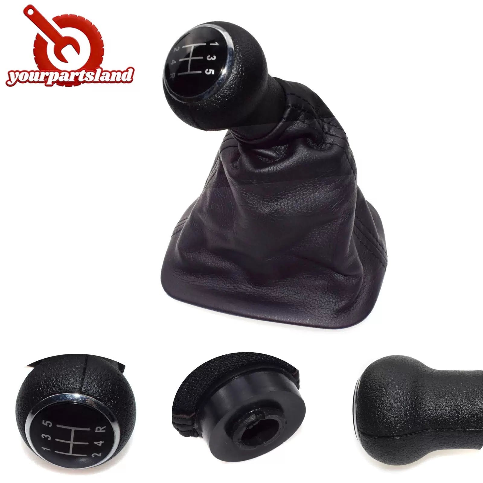 For Volkswagen VW PASSAT B5 5 Speed Gear Shift Knob & Leather Gaitor Boot 6B93BC-57 [2]
