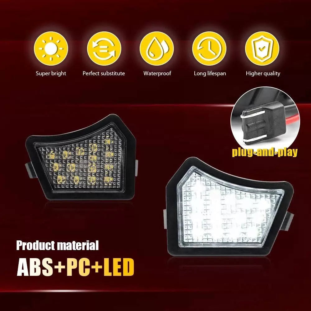 For Volvo C30/C70/S80 II 2007-2013 LED Under Side Mirror Puddle Light White EOA [7]