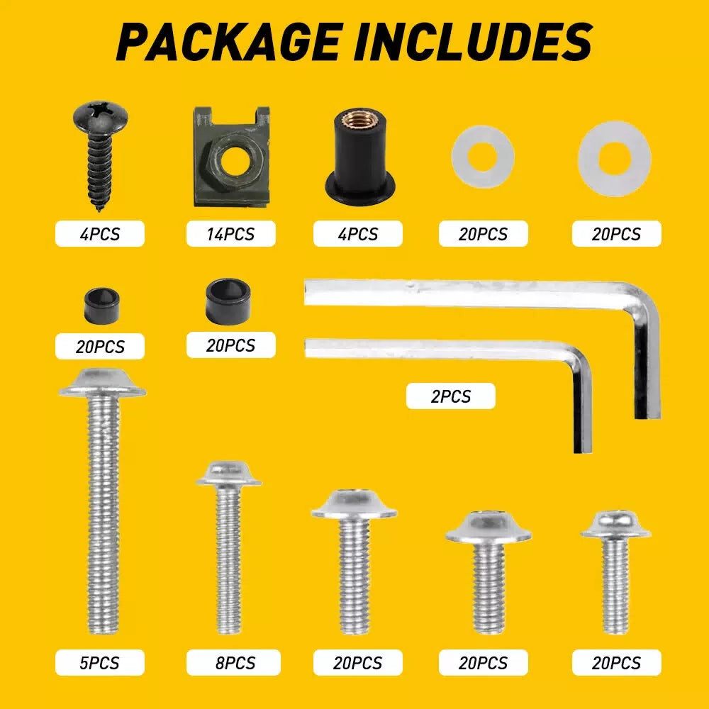 For Yamaha Motorcycle M6 M5 Complete Fairing Bolts Kit Screws Nut Set Silver EOA 6B93BC-57 [10]