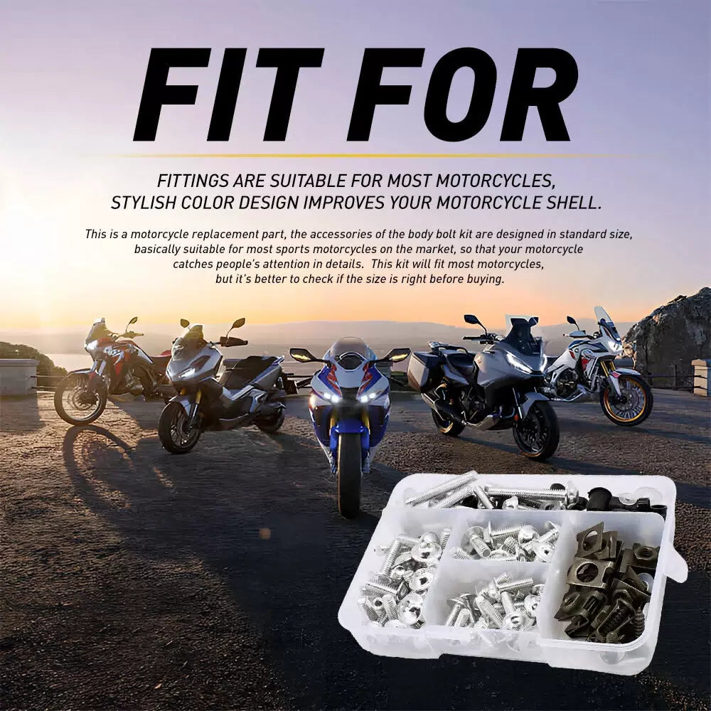 For Yamaha Motorcycle M6 M5 Complete Fairing Bolts Kit Screws Nut Set Silver EOA 6B93BC-57 [8]