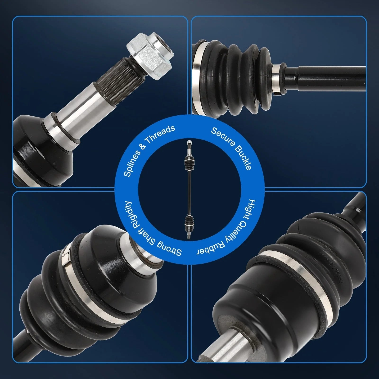 For Yamaha YXZ1000R 2016-2022 2x Front Left & Right Complete CV Joint Axles 6B93BC-57 [3]
