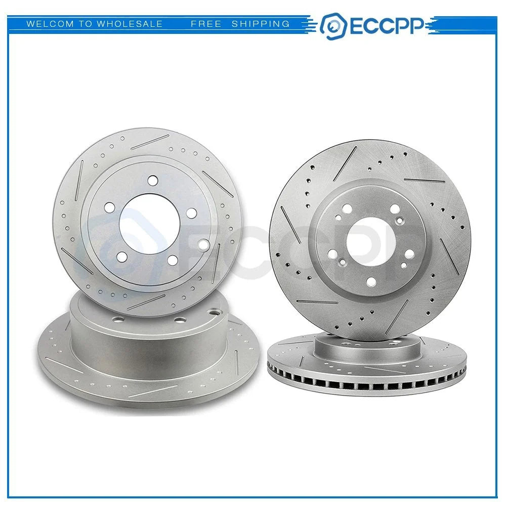 Front And Rear Brake Rotors Kit For 2007-2010 Dodge Caliber 07-17 Jeep Compass KOEEP [1]