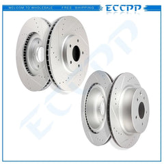 Front And Rear Drill Slot Brake Rotor For Infiniti EX35 G37X M35 Q40 350Z Maxima 6B93BC-57 [1]