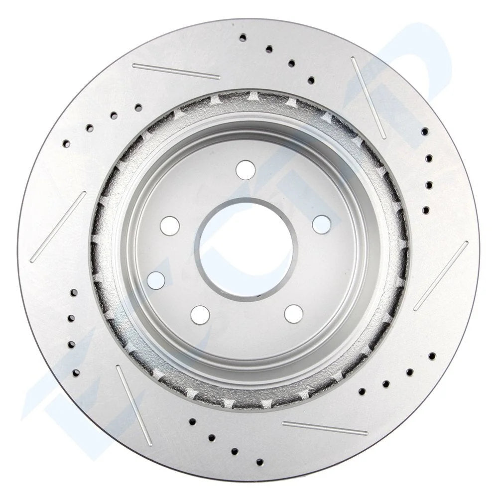 Front And Rear Drill Slot Brake Rotor For Infiniti EX35 G37X M35 Q40 350Z Maxima 6B93BC-57 [7]