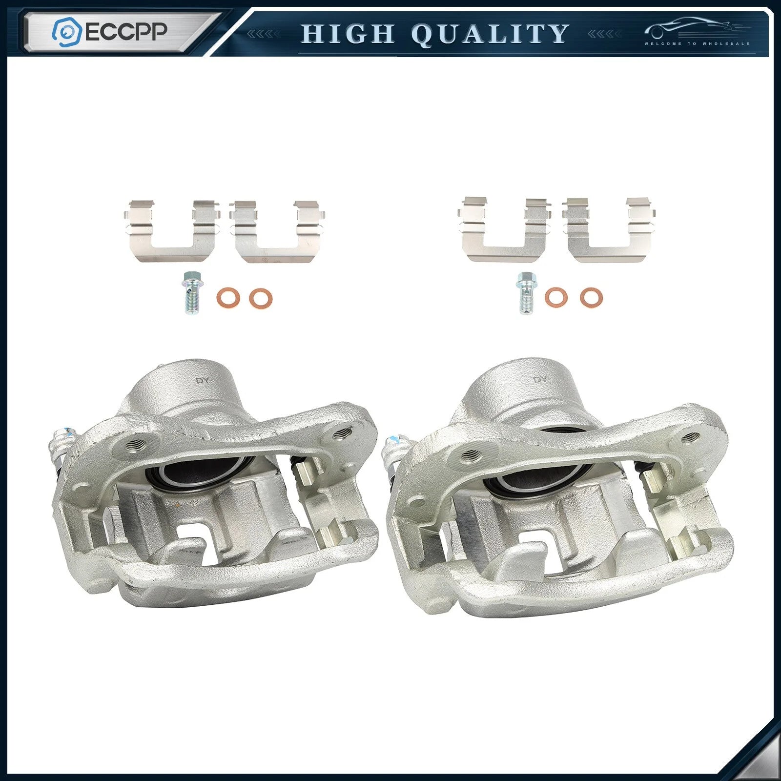Front Brake Calipers 2Pcs For 2005-2009 Hyundai Tucson 2005-2010 Kia Sportage 6B93BC-57 [1]