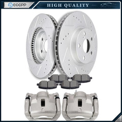Front Brake Calipers Brake Rotors Brake Pads Set 8Pcs For 2003-2006 Pontiac Vibe 6B93BC-57 [1]