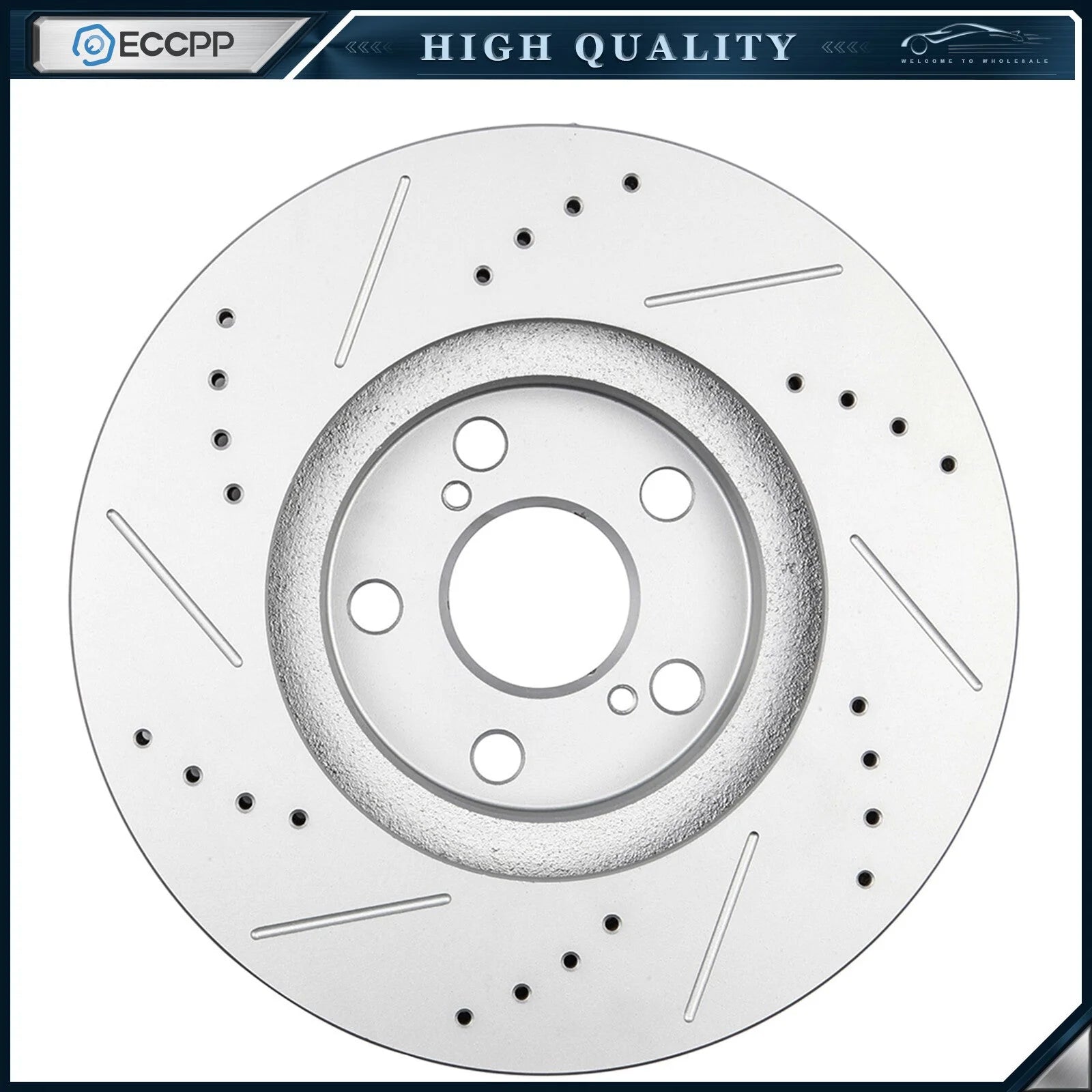 Front Brake Calipers Brake Rotors Brake Pads Set 8Pcs For 2003-2006 Pontiac Vibe 6B93BC-57 [4]