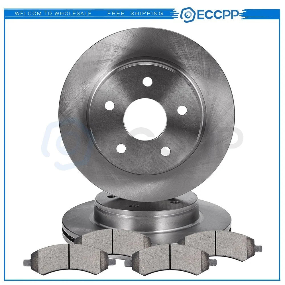 Front Brake Pads And Rotors For 2007-2009 Chrysler Aspen Dodge Durango 4.7L 6B93BC-57 [1]
