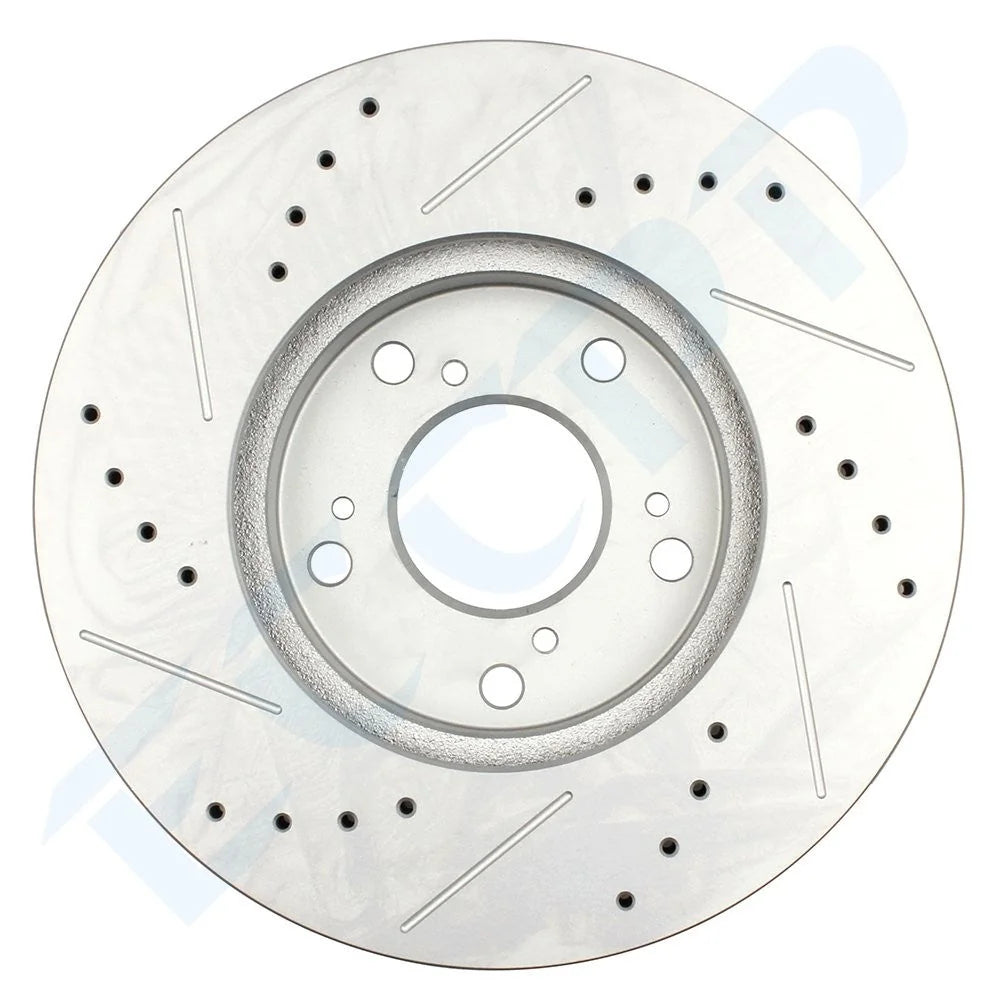 Front Brake Rotors Discs For 2002 2003 2004 Honda CR-V Drilled And Slotted KOEEP [7]