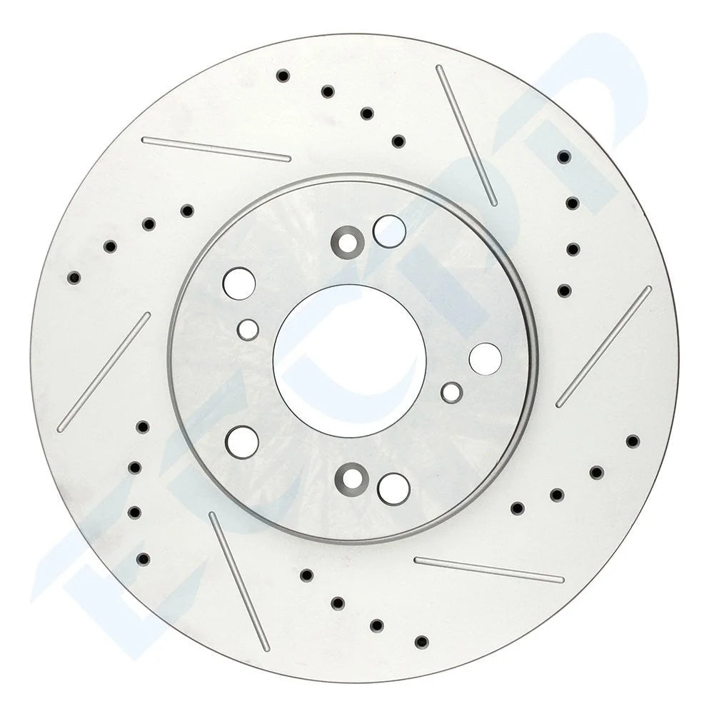 Front Brake Rotors Discs For 2002 2003 2004 Honda CR-V Drilled And Slotted KOEEP [8]