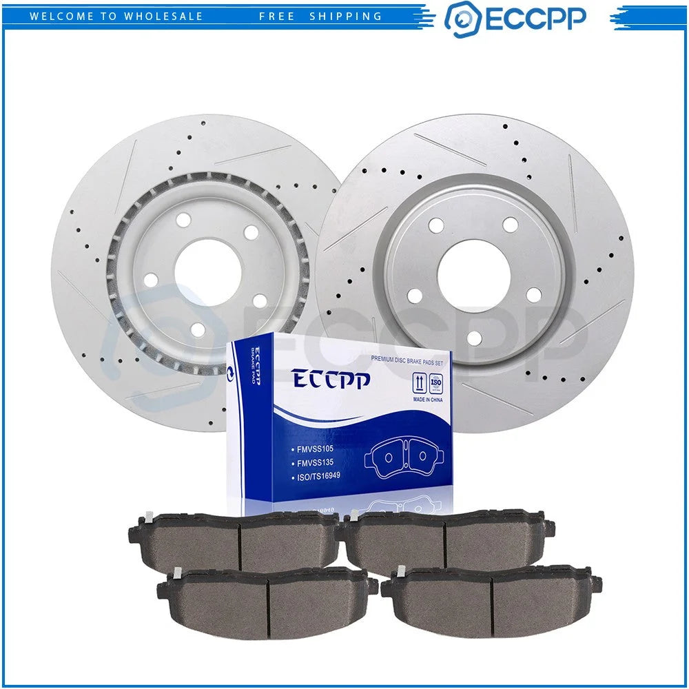 Front Brake Rotors and Pads for Dodge Grand Caravan Journey Chrysler Pacifica V6 KOEEP [1]