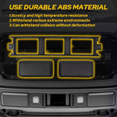 Front Bumper Center Cover Plastic Black Fits For 2018-2020 Ford F-150 3.3L 5.0L 6B93BC-57 [3]