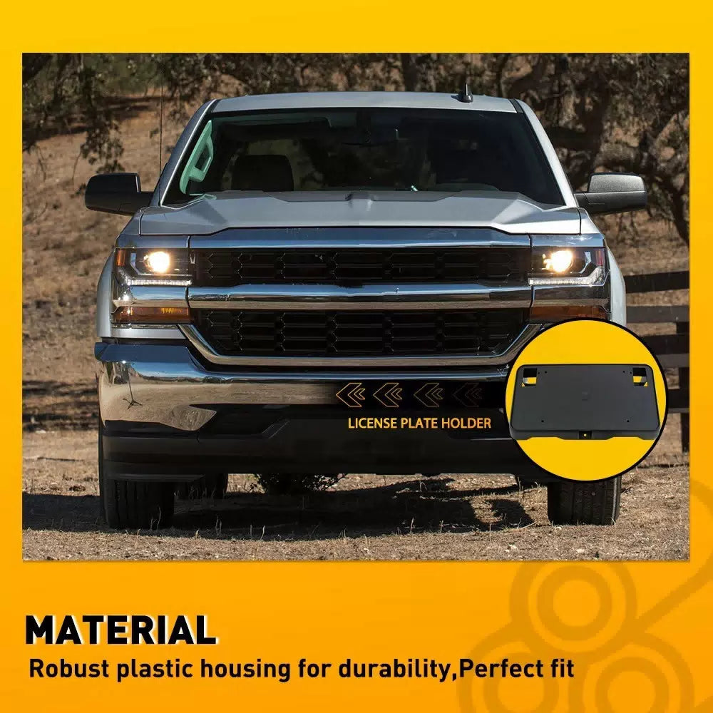 Front Bumper License Plate Bracket Tag Holder for 2016-2019 Chevy Silverado 1500 6B93BC-57 [3]