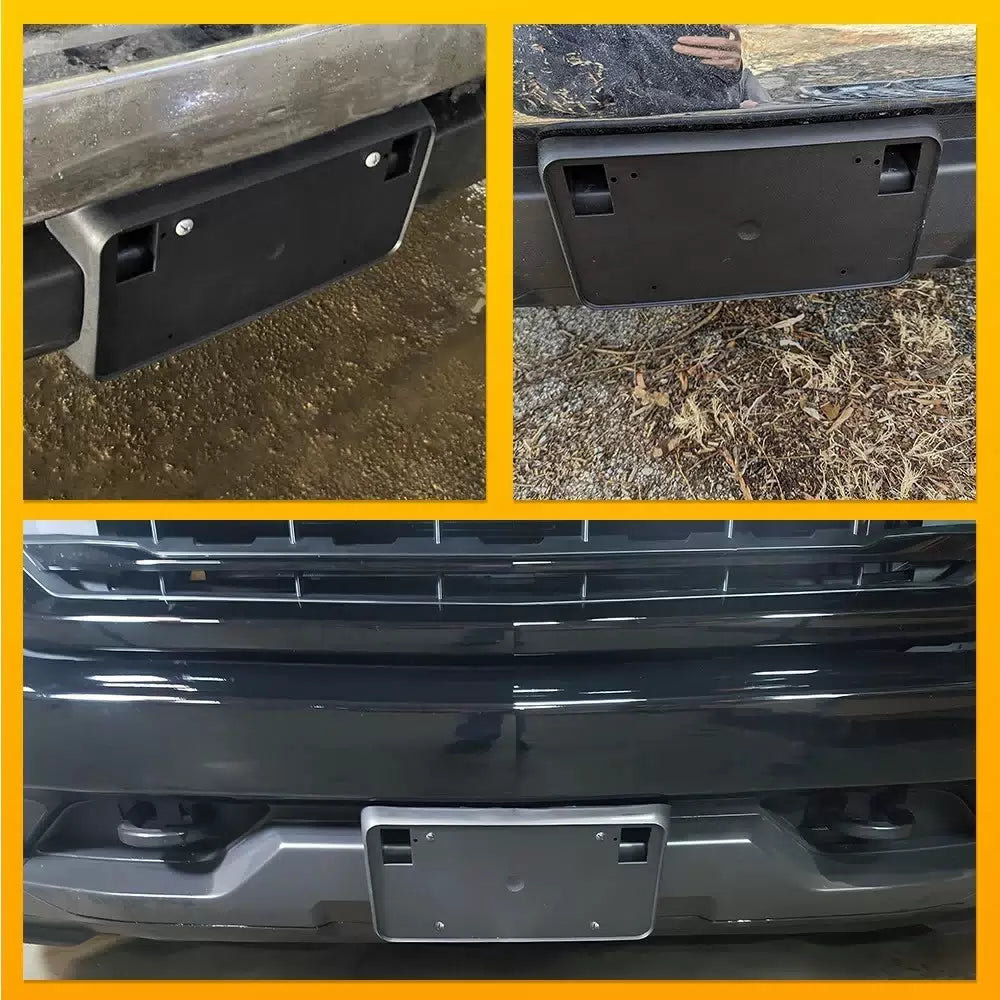 Front Bumper License Plate Bracket Tag Holder for 2016-2019 Chevy Silverado 1500 6B93BC-57 [7]
