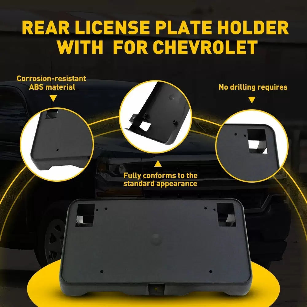Front Bumper License Plate Bracket Tag Holder for 2016-2019 Chevy Silverado 1500 6B93BC-57 [9]
