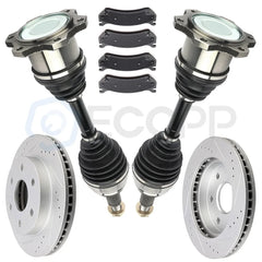 Front CV Axle + Brake Pads & Rotors for GMC Yukon SLE 4.8L 6.3L 6.0L 2000-2006 6B93BC-57 [2]