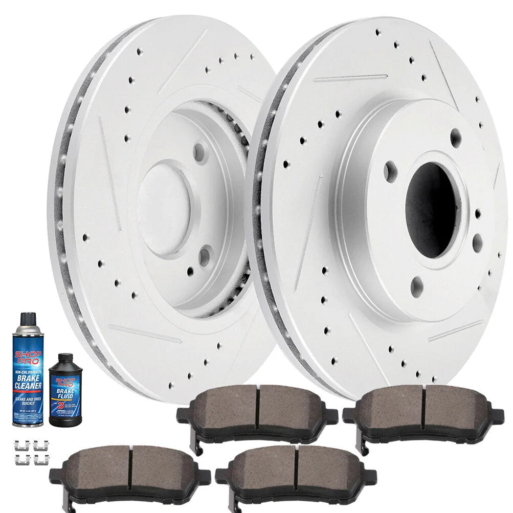 Front Ceramic Brake Pads And Rotors For 11 12 13 14 15-19 Ford Fiesta KOEEP [1]