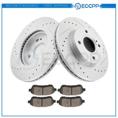 Front Ceramic Brake Pads And Rotors For 11 12 13 14 15-19 Ford Fiesta KOEEP [2]