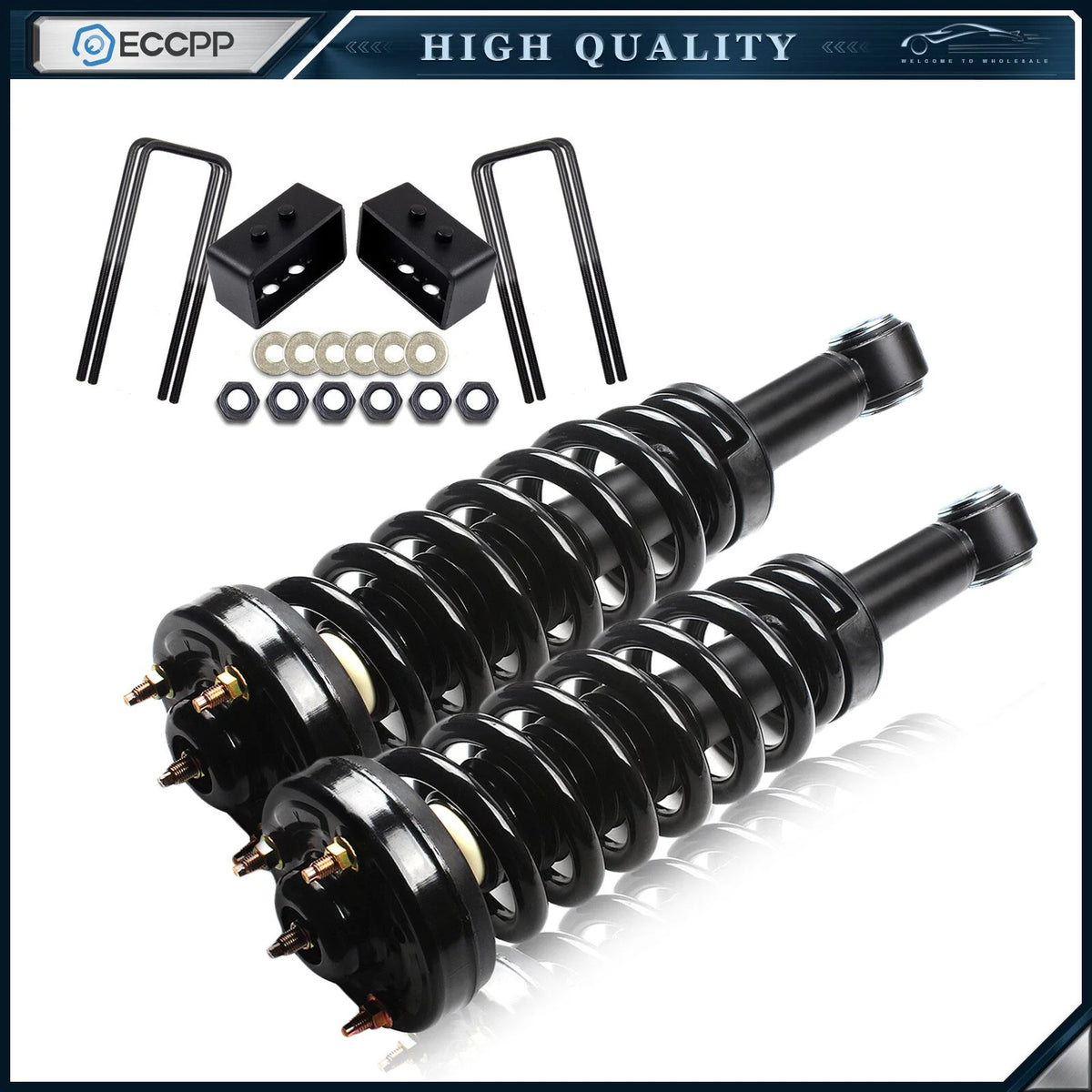 Front Complete Struts & 3" Rear Leveling Lift Kit 2WD Fits 2009-2013 Ford F-150 KOEEP [1]