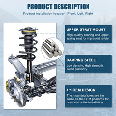 Front Complete Struts w/ Coil Spring Assembly For 2013-2018 Ford Focus Electric 6B93BC-57 [3]