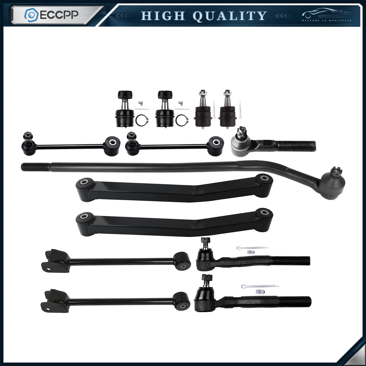 Front Control Arm Ball Joint Sway Bar End Tie Rod End For 2007-17 Jeep Wrangler KOEEP [1]