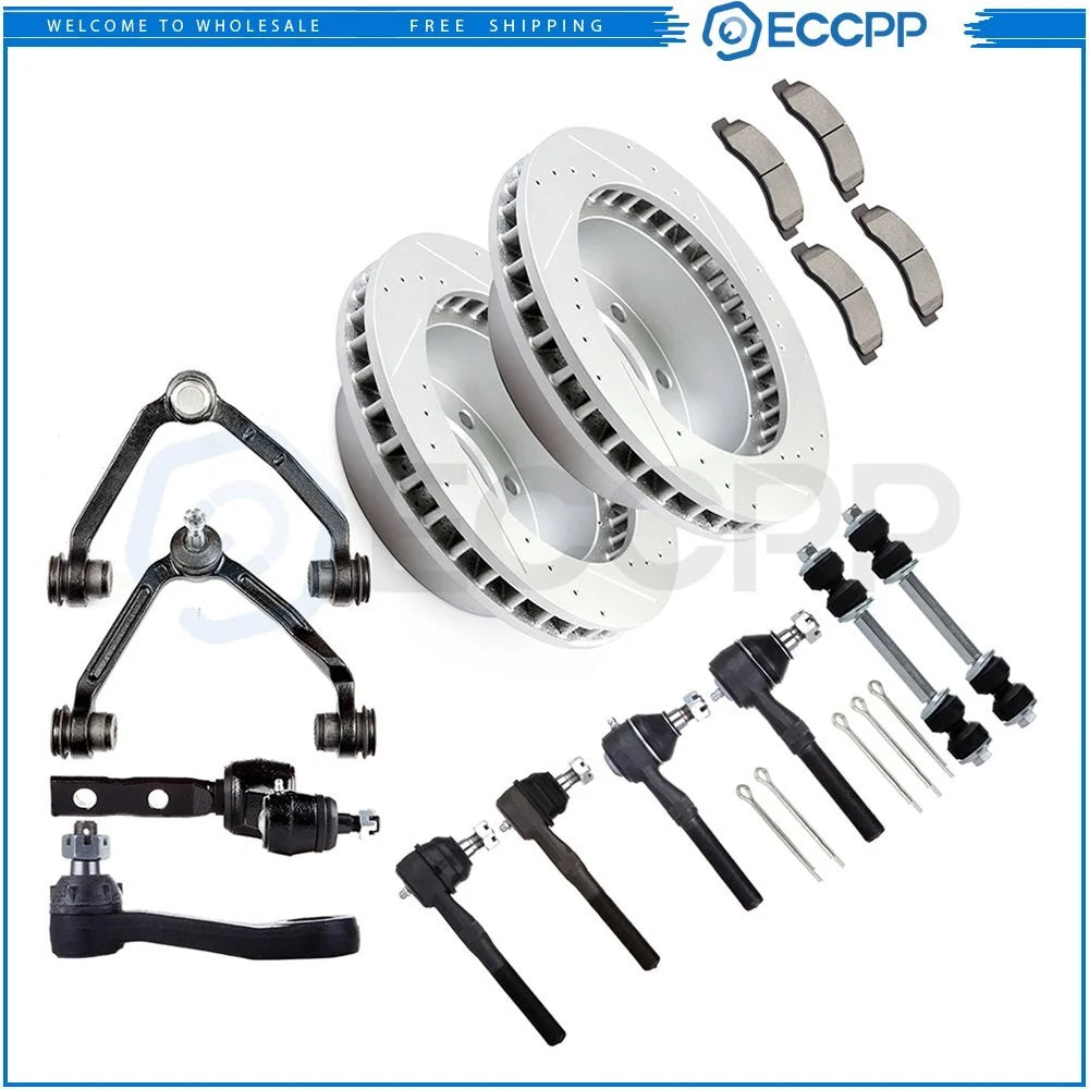 Front Control Arm Suspension Brake Rotor Pad For 2000-2003 Ford F-250 Super Duty 6B93BC-57 [1]